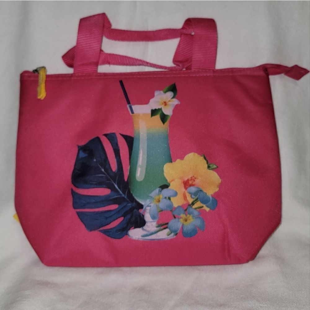 Fridge Pak Fully Insulated Cooler Tote Lunch Bag Travel • Tropical Drinks • NWOT